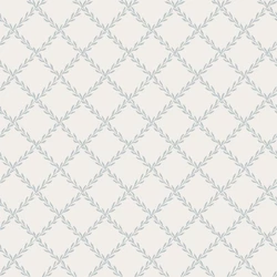 Sandberg Klasszikus rácsmintás kék vlies tapéta Trellis Misty Blue 53 cm X 10 m