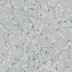 Sandberg Levélmintás kék vlies tapéta Lise Misty Blue 53 cm X 10 m