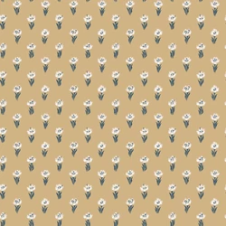 Sandberg Skandináv apró virágos mézsárga vlies tapéta Betty Honey 53 cm X 10 m