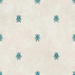 Sandberg Szkarabeusz mintás kék vlies tapéta Audrey Blue 53 cm X 10 m