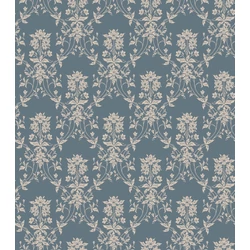 Sandberg Klasszikus rózsacsokros kék vlies tapéta Alva Indigo Blue 53 cm X 10 m