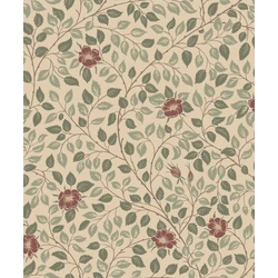 Sandberg Romantikus futórózsa mintás bordó vlies tapéta Solliden Burgundy 53 cm X 10 m