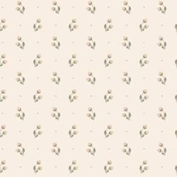 Sandberg Apró virágos skandináv bézs vlies tapéta Siv Oat 53 cm X 10 m
