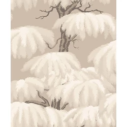 Sandberg Elegáns cédrusfás bézs vlies tapéta Alba Beige 53 cm X 10 m