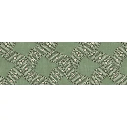 Sandberg Szövet hatású rács mintás zöld vlies tapéta Annie Green 53 cm X 10 m