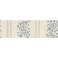 Sandberg Virágfüzéres vintage csíkos kék vlies tapéta Natalie Blue 53 cm X 10 m