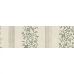 Sandberg Virágfüzéres vintage csíkos zöld vlies tapéta Natalie Green 53 cm X 10 m