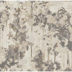 Sketchtwenty3 Erdőt ábrázoló festmény hatású bézs vlies poszter tapéta Serene Natural 280 cm X 3 m