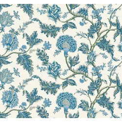 York Virág mintás elegáns kék vlies tapéta Monroe Blue 137,16 cm X 8,22 m