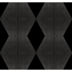 York Geometrikus elegáns fekete vlies tapéta Diamond Legacy tapéta Black 68,58 cm X 8,22 m