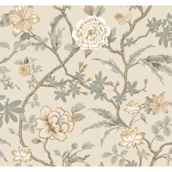 York Virág indás bézs vlies tapéta Courtyard Botanical tapéta Neutral 68,58 cm X 8,22 m