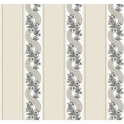 York Csíkos virág indás bézs-fekete vlies tapéta Abbey's Garland Black & White 68,58 cm X 8,22 m