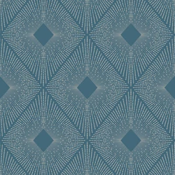 York Elegáns geometrikus kék-ezüst vlies tapéta Harlowe Blue/Silver 52,83 cm X 10 m