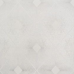 York Elegáns geometrikus fehér-ezüst vlies tapéta Harlowe White/Silver 52,83 cm X 10 m