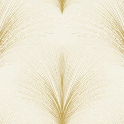 York Metál fényes modern krém-arany vlies tapéta Papyrus Plume Ivory 68,58 cm X 8,22 m