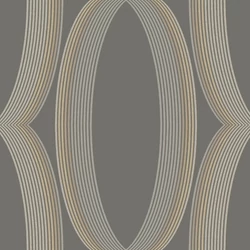 York Ellipszis mintás sötétszürke vlies tapéta Progression Ogee Charcoal 68,58 cm X 8,22 m