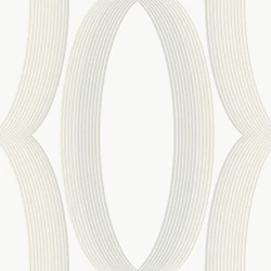 York Ellipszis mintás fehér-bézs vlies tapéta Progression Ogee White 68,58 cm X 8,22 m