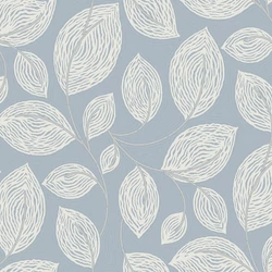 York Levélmintás kék vlies tapéta Contoured Leaves Indigo Blue 68,58 cm X 8,22 m