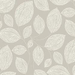 York Levélmintás barna vlies tapéta szatén fénnyel Contoured Leaves Taupe 68,58 cm X 8,22 m