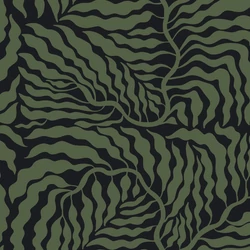 York Absztrakt levélmintás fekete-zöld vlies tapéta Fern Fronds Black/Green 68,58 cm X 8,22 m