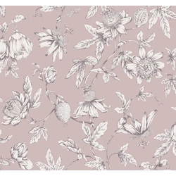 York Egzotikus viráginda rózsaszín vlies tapéta Passion Flower Toile Orchid 68,58 cm X 8,22 m