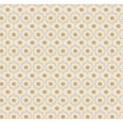 York Apró virág mintás pöttyös arany-bézs vlies tapéta Emma Linen 68,58 cm X 8,22 m