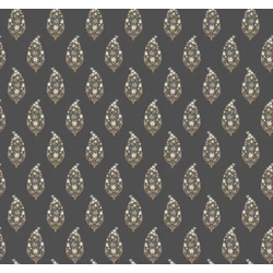 York Virágos kasmír mintás fekete vlies tapéta Paisley Black 68,58 cm X 8,22 m