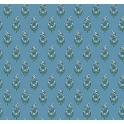 York Virágos kasmír mintás kék vlies tapéta Paisley Blue 68,58 cm X 8,22 m