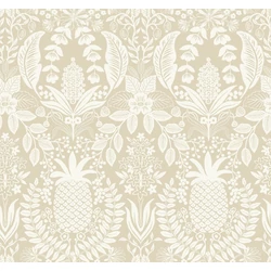 York Ananászos damaszk mintás bézs vlies tapéta Pineapple Damask Linen 68,58 cm X 8,22 m