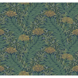 York Virágmintás kék-zöld vlies tapéta Highgrove tapéta Navy 68,58 cm X 8,22 m