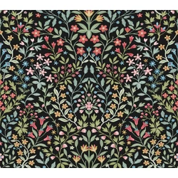 York Vadvirágos fekete-színes vlies tapéta Garden Terrace Black/Multi 68,58 cm X 8,23 m