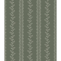York Csíkos virágos zöld vlies tapéta Everleigh Pine 52 cm X 10 m