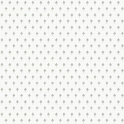 York Apró mintás romantikus zöld-fehér vlies tapéta Charm Green On White 52 cm X 10 m