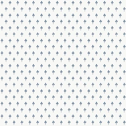 York Apró mintás romantikus kék-fehér vlies tapéta Charm Navy On White 52 cm X 10 m