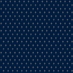York Apró mintás romantikus sötétkék vlies tapéta Charm Taupe On Navy 52 cm X 10 m