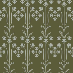 York Koloniál stílusú zöld vlies tapéta Lydia Moss 52 cm X 10 m