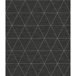 York Geometrikus modern fekete vlies tapéta Ridge Midnight 52 cm X 10 m