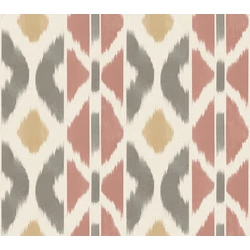 York Ikat mintás piros-szürke vlies tapéta Patan Sedona 68,58 cm X 8,22 m