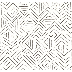 York Geometriai mintás fekete-fehér vlies tapéta Sirih Black 68,58 cm  X 8,22 m