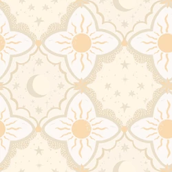 York Nap és csillagok sárga vlies tapéta Sol & Måne Tangerine 53 cm X 10 m