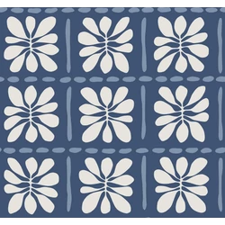 York Csempe mintás virágos kék vlies tapéta Mimosa Fleur Ultramarine 68,58 cm X 8,22 m