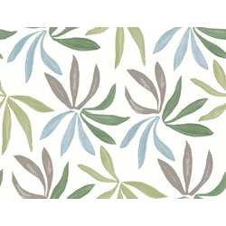 York Modern levélmintás zöld-kék vlies tapéta Little Garden Alpine Sky Silver 68,58 cm X 8,22 m