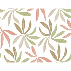 York Modern levélmintás zöld-korall vlies tapéta Little Garden Leaf & Coral 68,58 cm X 8,22 m
