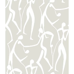 York Táncoló alakok szürke vlies tapéta Joyful Dancers Lichen Grey 52 cm X 10 m