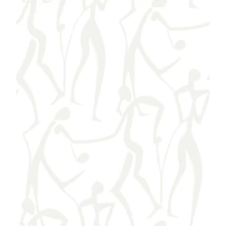 York Táncoló alakok gyöngyházas fehér vlies tapéta Joyful Dancers Pearl 52 cm X 10 m