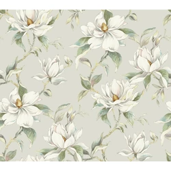 York Magnóliás szürke vlies tapéta Garden Jewels Warm Grey 68,58 cm X 8,22 m