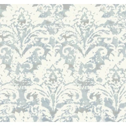 York Barokk mintás kék vlies tapéta Velvet Crush Damask Blue & Pearl 68,58 cm X 8,22 m
