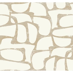 York Elegáns absztrakt fehér-arany vlies tapéta Craftsman Geometric White & Gold 68,58 cm X 8,22 m