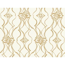 York Elegáns fehér-arany vlies tapéta Pirouette White-Gold 68,58 cm X 8,22 m