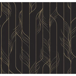 York Fekete-arany glamúr vlies tapéta Elemental Thread Black & Gold 68,58 cm X 8,22 m